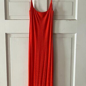 SKIMS (NWOT) Long Slip Dress - Size M, Limited Edition Shade “Fire”